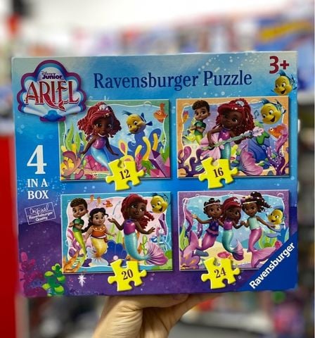  Tranh ghép Ravensburger 12004024 - Disney Junior Ariel - 4 Puzzles 