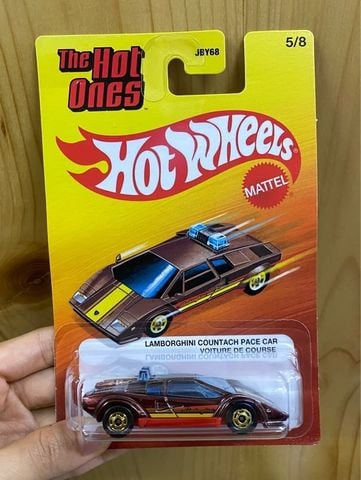  Mô hình xe JKX52 Hot Wheels HOT ONES LAMBORGHINI COUNTACH PACE CAR 