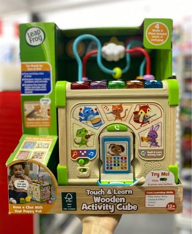  6171 LeapFrog Touch & Learn Wooden Activity Cube 