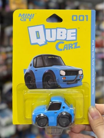  Xe Mini GT CARD Version Qube Carz QZ00101-BL Nissan Skyline Kenmeri Liberty Walk Baby Blue 