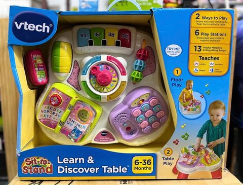  80-148050 VTech Sit-To-Stand Learn and Discover Table, Pink 