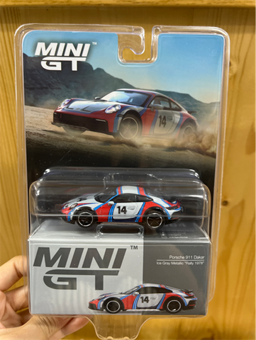  Xe Mini GT MGT00964 Porsche 911 Dakar Ice Grey Metallic 