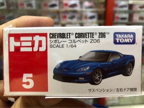  Tomica 05 - Chevrolet Corvette Z06 - xanh 
