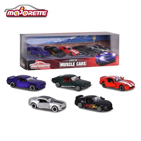  212053168 Bộ 5 xe mô hình cơ bắp MAJORETTE Muscle Cars 