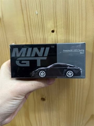  MINI GT 1/64 Porsche 911 (992) GT3 Touring Black Left Handle 
