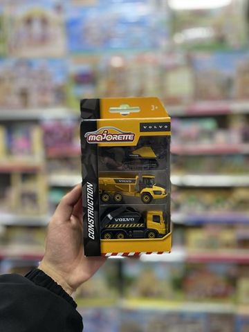  212057284 Bộ 3 Xe Mô Hình Xây Dựng MAJORETTE Volvo 3 Pieces Set 