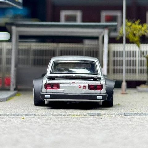  POPRACE #PRE005 SKYLINE GT-R V8 DRIFT (HAKOSUKA) METALLIC SILVER 