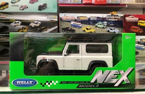  Mô hình xe Land Rover Defender Offroad Edittion 1:24 Welly- 22498SP- Green 