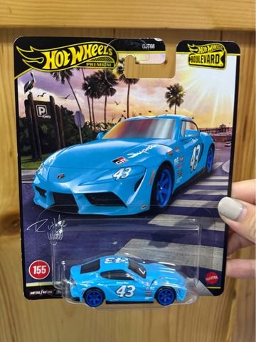  Mô hình xe JHW34 Hot Wheels Boulevard 2021 Toyota GR Supra Blue 
