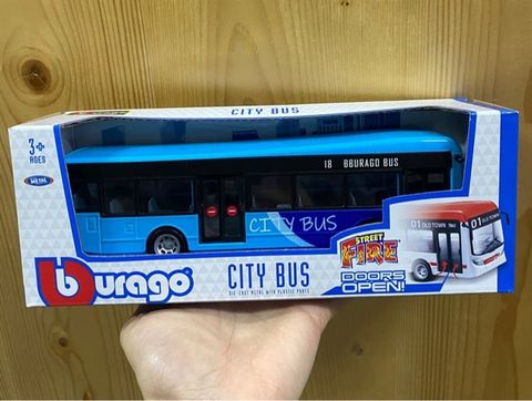  18-32102 Mô hình xe Bburago City Bus (xanh) 