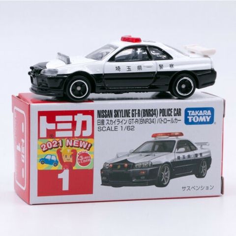  Tomica 01 1 Nissan Skyline GT-R (BNR34) Patrol Car 