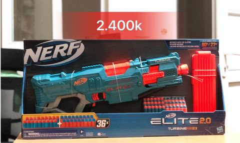  Nerf Elite 2.0 Turbine CS-18 Genuine E9481 Electric Blaster with 36 Official Darts 