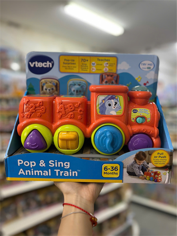  Tàu lửa học tập 80-554900 VTech Pop and Sing Animal Train Orange 