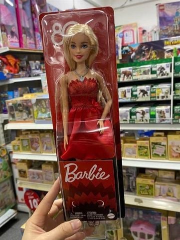  Búp bê JGD25 BARBIE RUBY RED DOLL MATTEL 80TH ANNIVERSARY 
