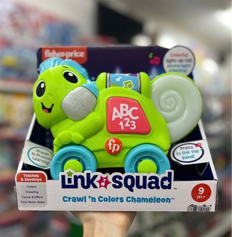  HTX01 Fisher-Price Link Squad Crawl 'n Colors Chameleon Baby 