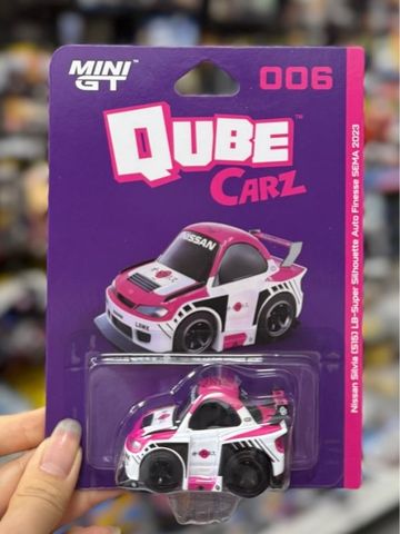  Xe Mini GT CARD Version Qube Carz QZ00502-BL Nissan LB-Super Silhouette S15 SILVIA Auto Finesse SEMA 2023 