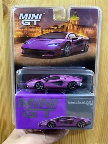  Xe Mini GT MGT00865 Lamborghini Countach LPI 800-4 Viola 30th 