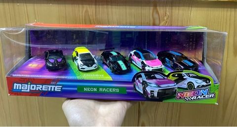  8504105004 Bộ 5 Đồ Chơi Xe Mô Hình MAJORETTE Neon Racer 5 Pieces Giftpack 