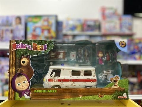  109309863 Đồ Chơi Xe Cứu Thương MASHA AND THE BEAR Masha Playset 