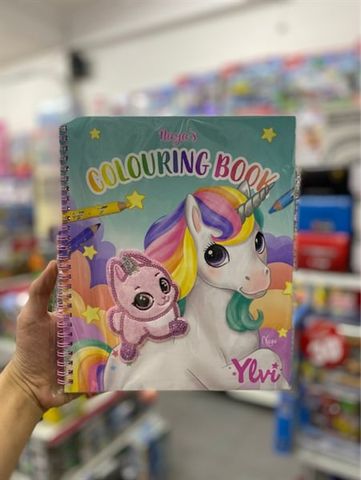  Ylvi colouring book with unicorn and sequins 