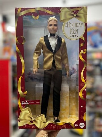  Búp bê JGK55 Barbie Signature 2025 Holiday Blonde Ken Collectible Fashion Doll 