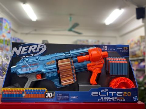  Nerf Elite 2.0 Shock Wave RD-15 Authentic E9527 Includes 30 Official Darts 