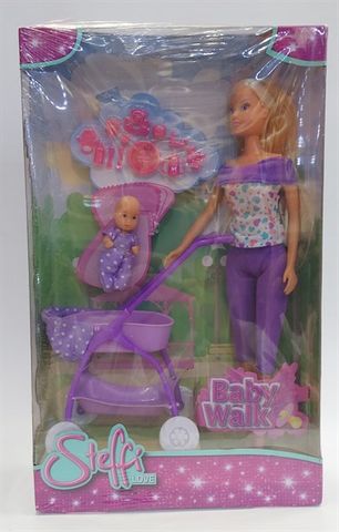  105733067 - Búp Bê Dắt Bé Đi Dạo- Steffi Love Baby Walk- 2-ass. 
