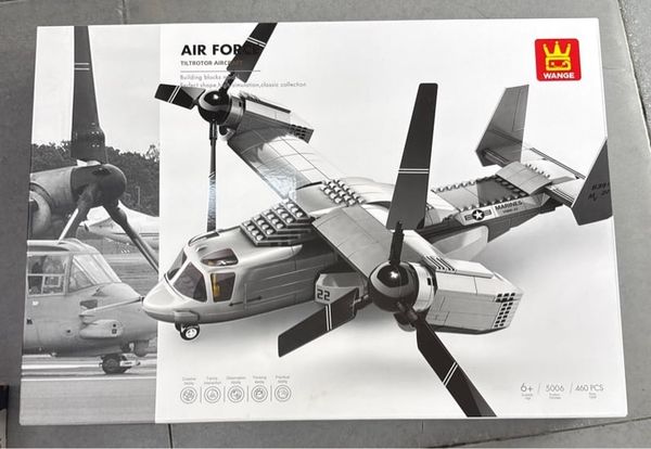  5006 Mô hình lắp ráp Wange The V22 Osprey Military Fighter Plane 1:44 Blocks 