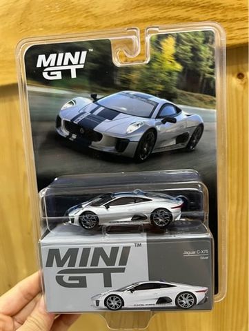  Mô hình xe MINI GT Card Version MGT00960 Jaguar C-X75 Silver 