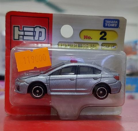  Tomica 02 Subaru WRX S4 Masked Patrol Car (vỉ) 