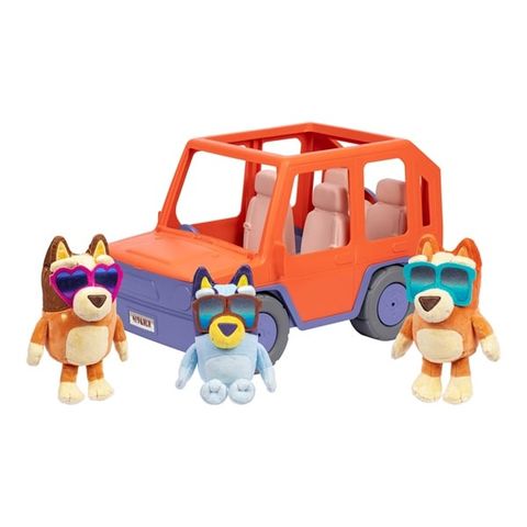  Xe gia đình kèm thú bông Bluey Big Heeler 4WD & Family Vehicle & Plush Set 