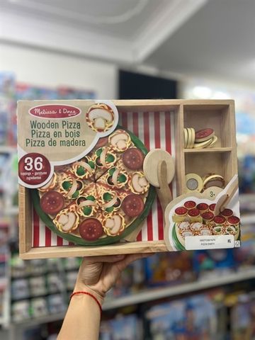  Melissa & Doug Pizza Party Wooden Play Food Set 