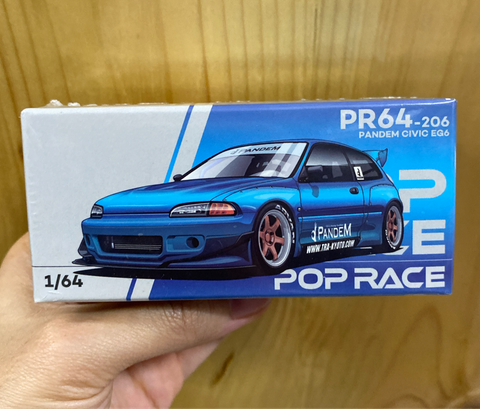  PopRace PR640206 PANDEM CIVIC EG6 - BLUE CHROME 