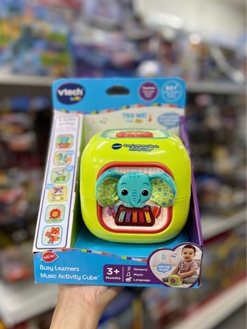 80-574100 VTech Baby Busy Learners Music Activity Cube, Green 