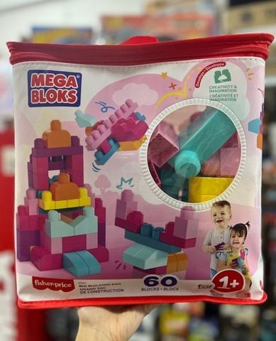  Lắp ghép miếng to DCH54 Mega Bloks First Builders Big Building Bag 60 pcs 