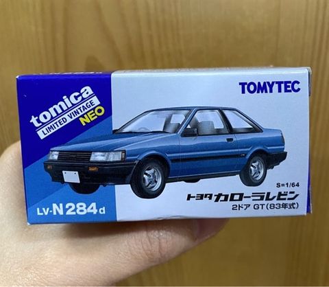  Mô hình xe Tomytec 1/64 LV-N284d Toyota Corolla Levin 2-Door GT Blue 83 Year 