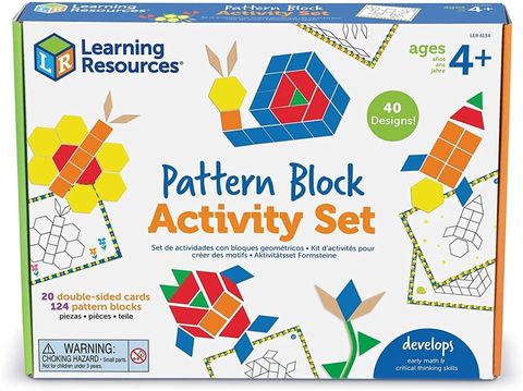  LEARNING RESOURCES 6134 PATTERN BLOCK Activity Center DESIGN AND DISCOVER 