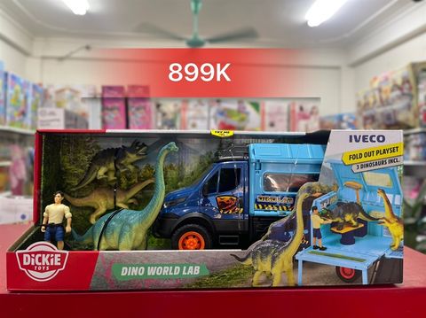  203837025 Đồ Chơi Xe Khủng Long DICKIE TOYS Dino World Lab 