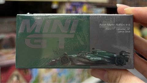  Mini GT Box Version MGT01114 Aston Martin AMR24 #18 Lance Stroll 2024 F1 2024 Canadian GP 
