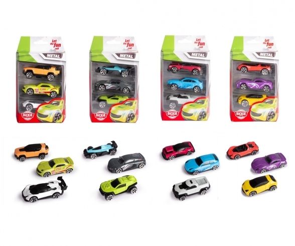  203331000 Bộ 3 Đồ Chơi Xe Mô Hình DICKIE TOYS Die-cast Vehicles 3 Pack 