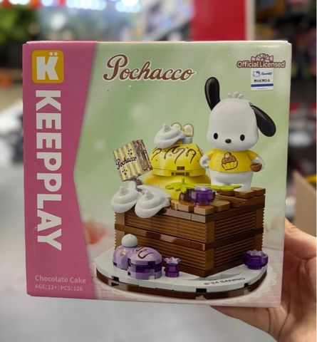  Đồ Chơi Lắp Ráp KEEPPLAY Sanrio Pochacco - Chocolate Cake K20864 