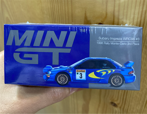  Mini GT Box Version MGT00975 Subaru Impreza WRC98 1998 Rally Monte-Carlo 3rd Place #3 