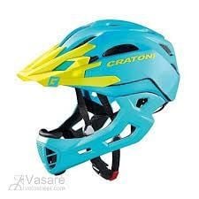  Mũ bảo hiểm cao cấp Cratoni blue-lime matt size s-m 