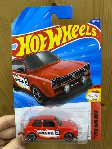  Mô hình xe JFN84 Hot Wheels '73 Honda Civic Custom Red 