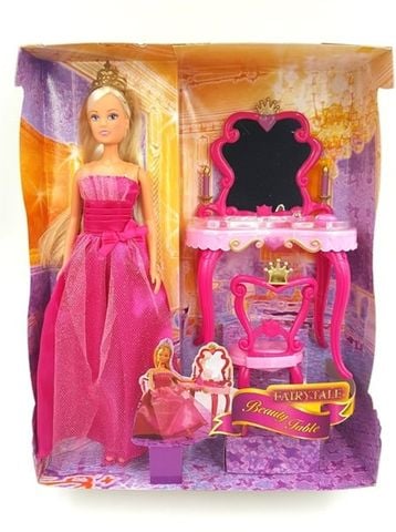  105733197 - Búp Bê và Bàn Làm Đẹp Cổ Tích- Steffi Love Fairytale Beauty Table 