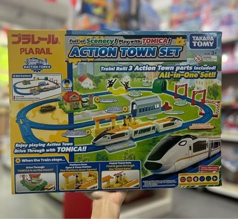  Bộ đồ chơi tàu hỏa Plarail Set Play With Tomica Action Town Set 