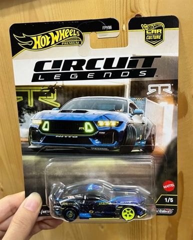  Mô hình xe JBK48 Hot Wheels Car Culture Circuit Legends 2024 Ford Mustang RTR Spec 5-FD Blue 