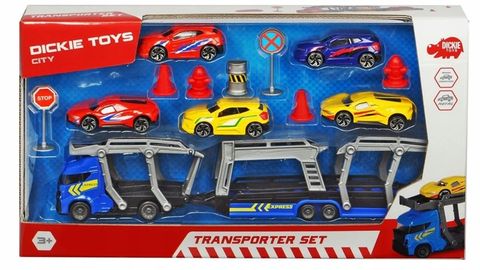  203745012 Bộ Đồ Chơi Xe Kéo Kèm 5 Ô Tô DICKIE TOYS Transporter Set 