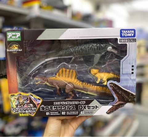  Bộ 3 khủng long Ania Jurassic World Sea Mosasaurus DX Set 