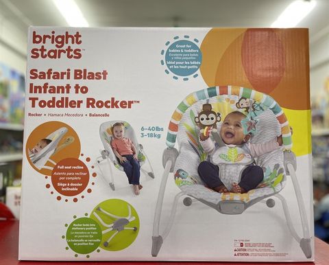 Ghế rung họa tiết động vật hoang dã Bright Starts 12323 